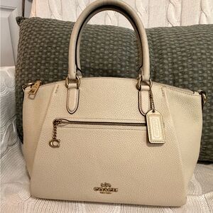 Coach Elise Ivory Leather Satchel 71396